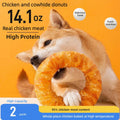 Chicken Wrapped Rawhide Donut Dog Chews – High Protein Dental Treats for Medium Dogs (14.1 oz)