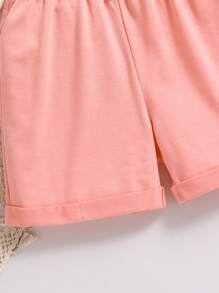 Tween Girls Cartoon Print T-Shirt & Shorts Set – Casual 2-Piece Summer Outfit