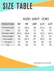 Tween Girls Letter Graphic Print Long Sleeve Top & Pants Set – Casual 2-Piece Outfit
