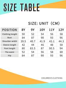 Tween Girls Cartoon Print Warm Sweatshirt & Pants Set – Cozy 2-Piece Outfit
