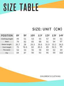 Tween Girls Numeric Print T-Shirt & Cargo Pants Set – Casual 2-Piece Outfit