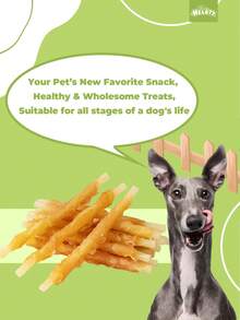 Chicken or Duck Cowhide Grinding Stick Dog Treats – Natural Chewy Dental Snacks