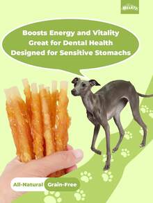 Chicken or Duck Cowhide Grinding Stick Dog Treats – Natural Chewy Dental Snacks