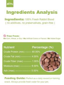 Freeze-Dried Rabbit Pet Treats for Cats & Dogs – Interactive Mixed Snacks (200g–800g)