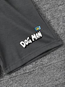 Boys Letter & Cartoon Graphic Print T-Shirt & Shorts Set – Casual 2-Piece Summer Outfit