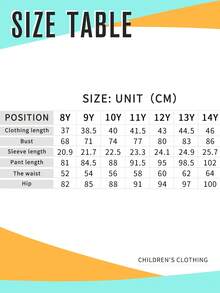 Tween Girls Cartoon Print Short Sleeve Top & Pants Set – Casual 2-Piece Outfit