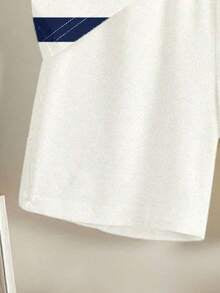 Boys Striped Knight Print T-Shirt & Shorts Set – 2-Piece Casual Summer Outfit