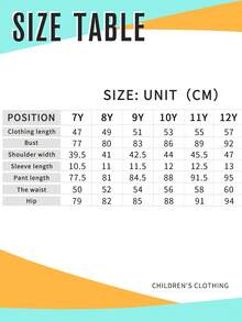 Tween Girls Letter Print Short Sleeve Top & Pants Set – Casual 2-Piece Outfit