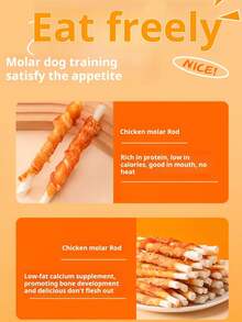 Chicken & Cowhide Grinding Bar Dog Chews – Natural Dental Pet Snacks