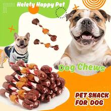 3-Flavor Dental Chews & BBQ Skewers for Dogs – Pet Snacks (100g–400g)
