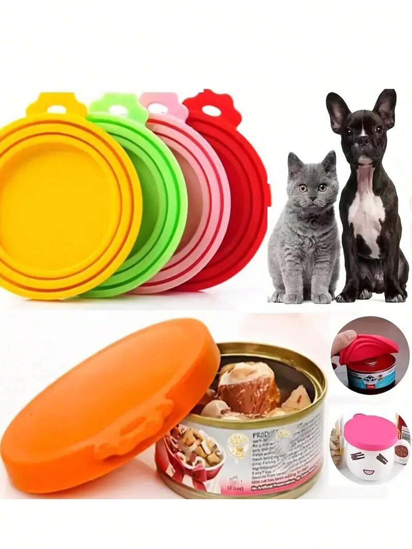 Silicone Pet Food Can Covers – 3-in-1 Sealing Lids for Cat & Dog Wet Food (1/2/3/5 Pack)