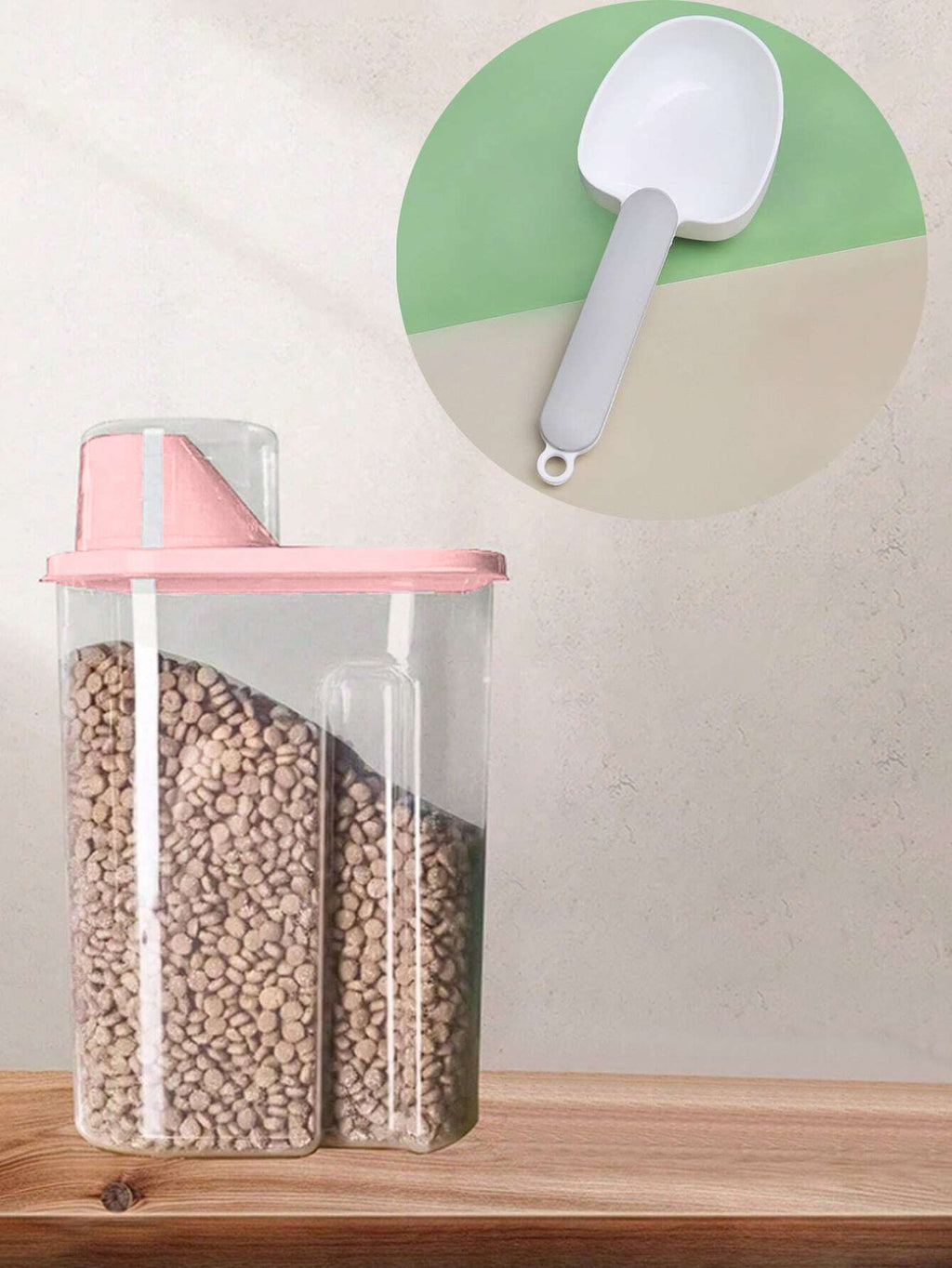 Plastic Pet Food Storage Bin with Sealed Lid – Airtight Food & Snack Container for Cats & Dogs