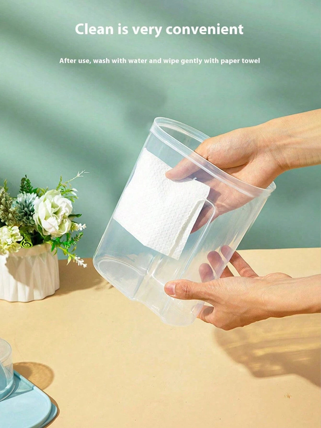 Plastic Pet Food Storage Bin with Sealed Lid – Airtight Food & Snack Container for Cats & Dogs