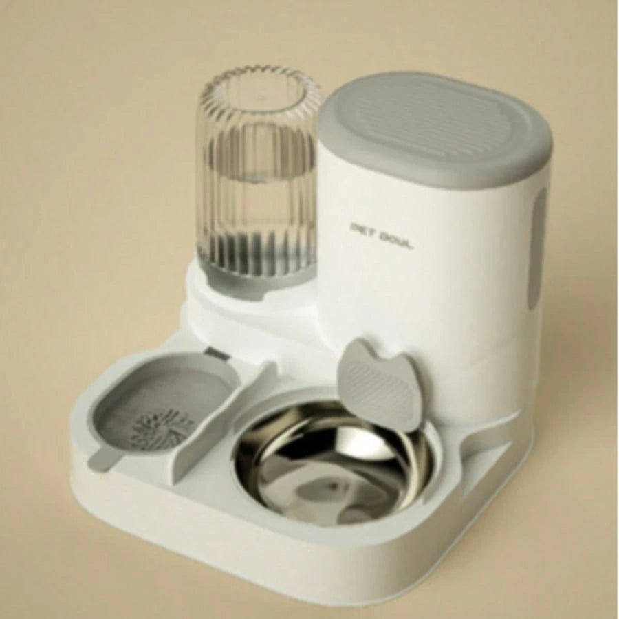 2-in-1 Automatic Pet Food Container & Water Dispenser Set – Elevated Feeding Station for Cats & Dogs