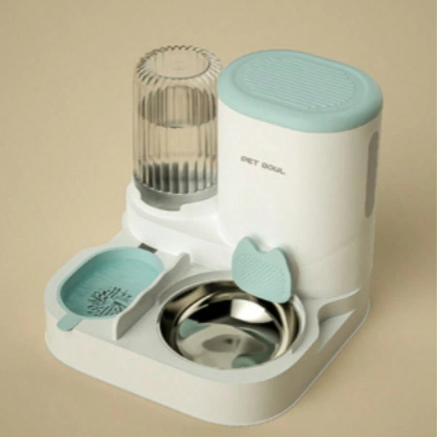 2-in-1 Automatic Pet Food Container & Water Dispenser Set – Elevated Feeding Station for Cats & Dogs