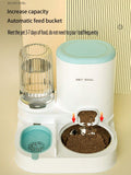 2-in-1 Automatic Pet Food Container & Water Dispenser Set – Elevated Feeding Station for Cats & Dogs