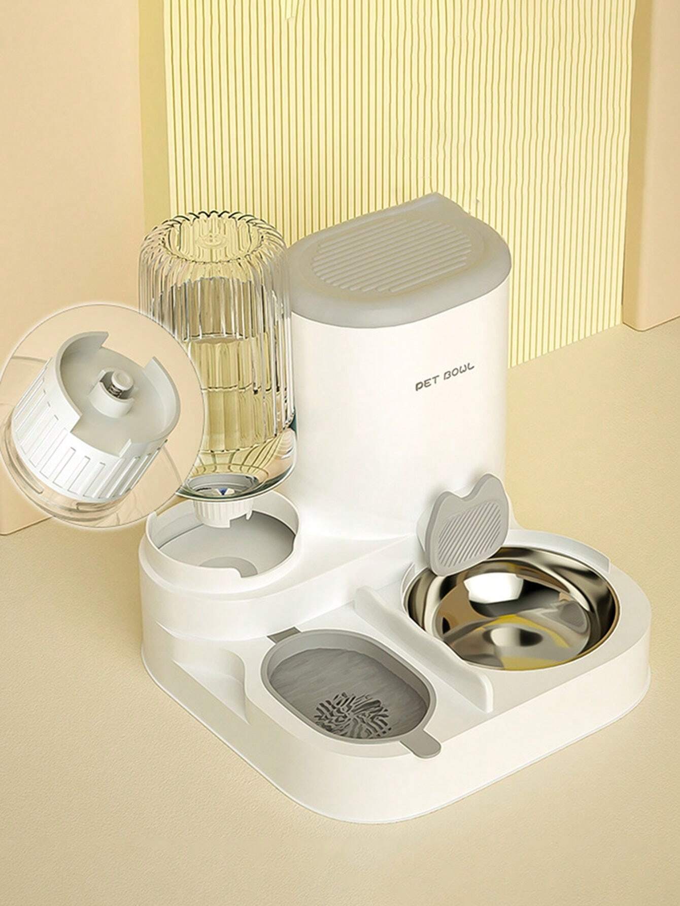 2-in-1 Automatic Pet Food Container & Water Dispenser Set – Elevated Feeding Station for Cats & Dogs