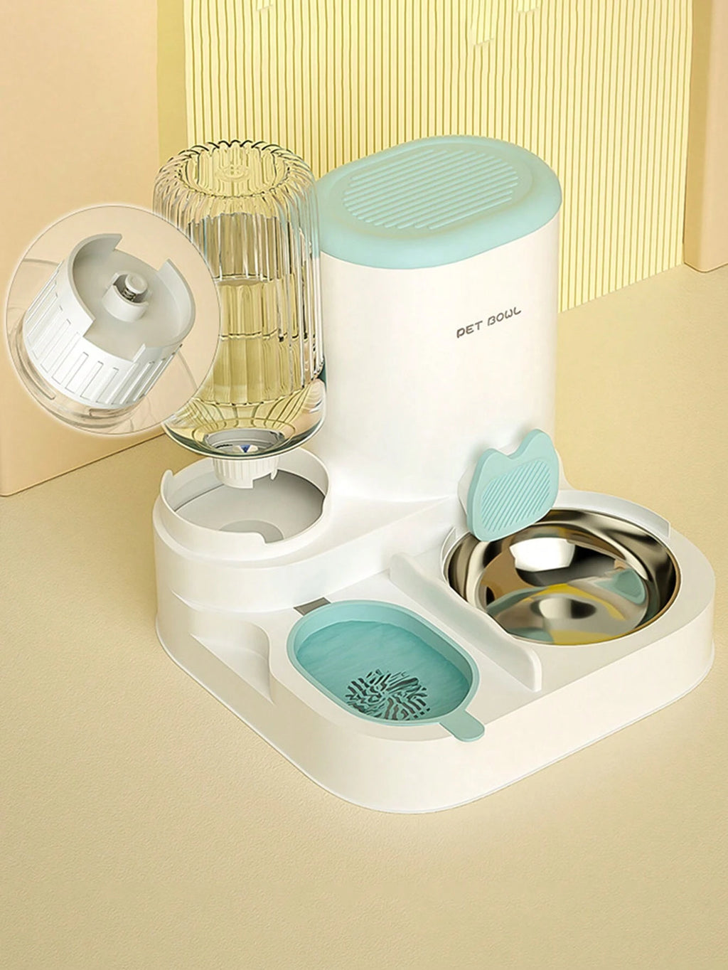 2-in-1 Automatic Pet Food Container & Water Dispenser Set – Elevated Feeding Station for Cats & Dogs