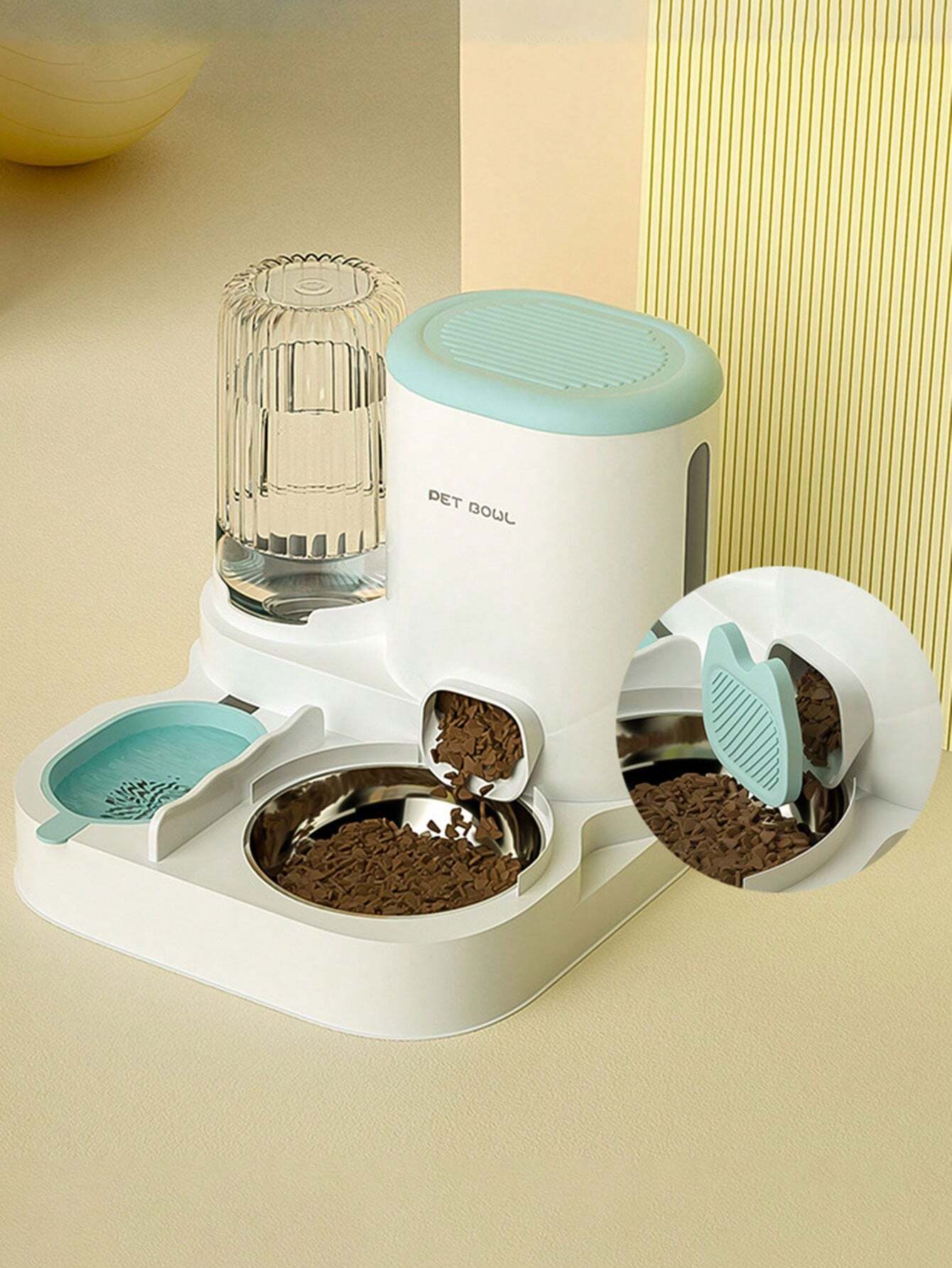 2-in-1 Automatic Pet Food Container & Water Dispenser Set – Elevated Feeding Station for Cats & Dogs