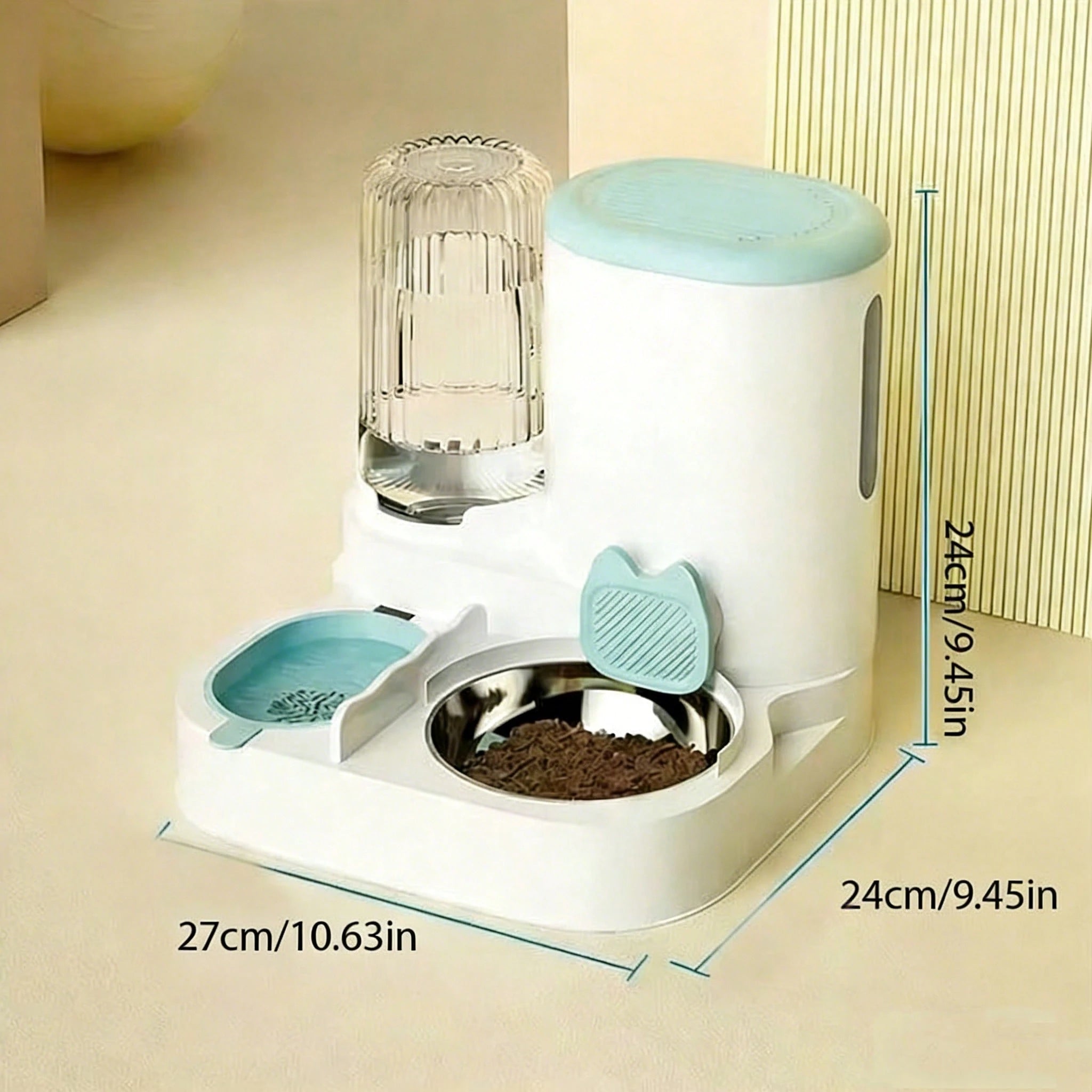 2-in-1 Automatic Pet Feeding & Water Drinking Set – Dry/Wet Food Separation Cat & Dog Feeding Station