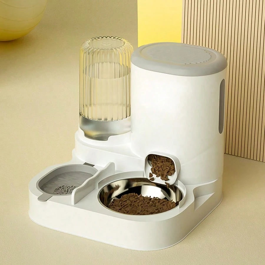 2-in-1 Automatic Pet Feeding & Water Drinking Set – Dry/Wet Food Separation Cat & Dog Feeding Station