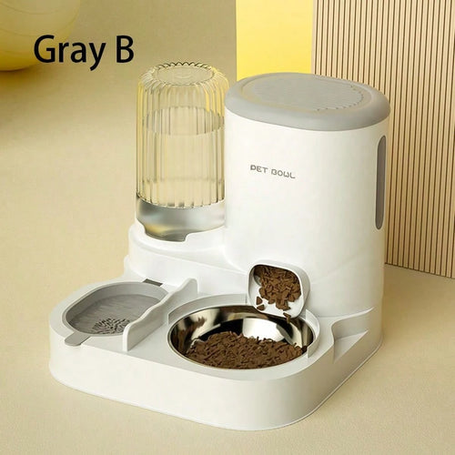2-in-1 Automatic Pet Feeding & Water Drinking Set – Dry/Wet Food Separation Cat & Dog Feeding Station