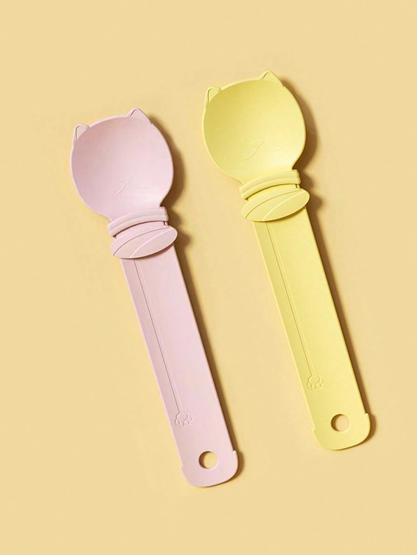 3-Piece Squeeze-Style Cat Food Dispenser Set – Long Handle Wet Food & Lickable Treat Spoon for Cats