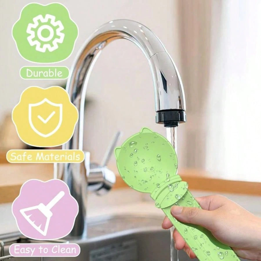 4-Piece Cat Treat Squeeze Spoon Set – Multifunctional Wet Food & Purée Dispenser for Lickable Treats