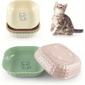6-Piece Non-Slip Cat Bowl Set – Whisker Fatigue Relief Shallow Plates (5.5") for Wet & Dry Food