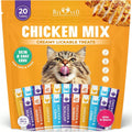 Beloved Pets Creamy Lickable Cat Treats & Wet Food Squeeze Tubes – Chicken Mix Multivitamin Snacks (20 Pack)