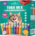 Beloved Pets Creamy Lickable Cat Treats – Tuna Mix Squeeze Tubes (Urinary Support & Multivitamin, 40 Pack