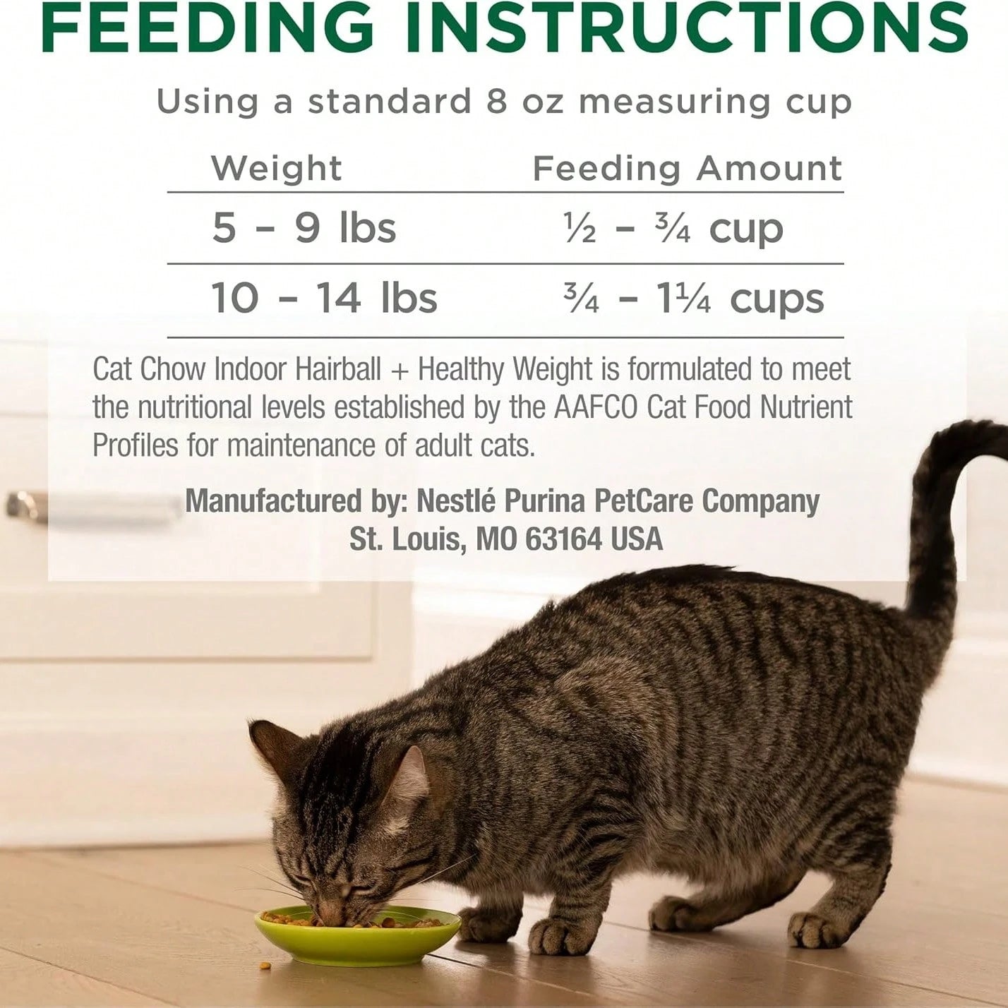Cat Chow Indoor Healthy Weight & Hairball Control Dry Cat Food with Chicken – 4 Pack (3.15 lb Bags)