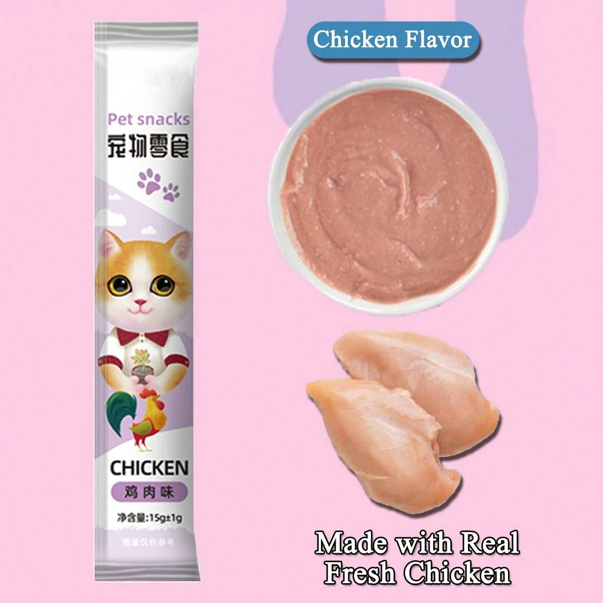 Lickable Creamy Purée Cat Treats – Tuna, Salmon & Chicken Squeezable Tubes
