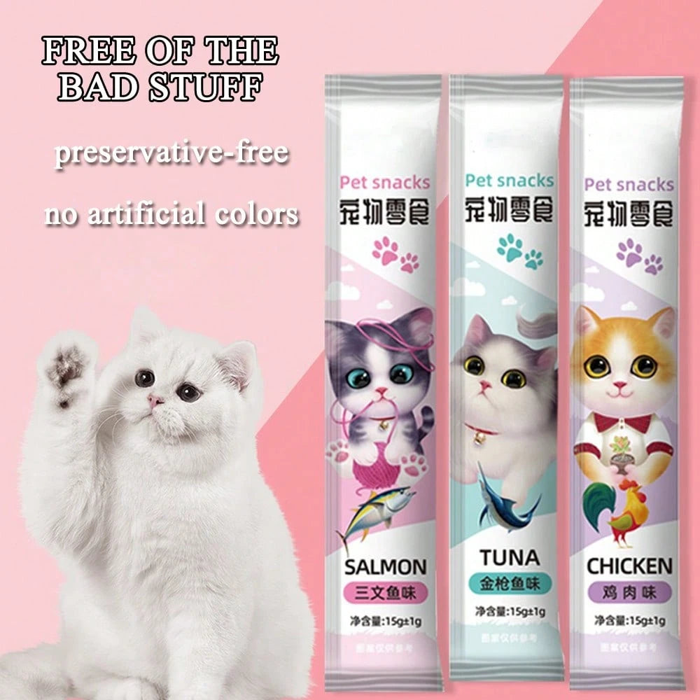 Lickable Creamy Purée Cat Treats – Tuna, Salmon & Chicken Squeezable Tubes
