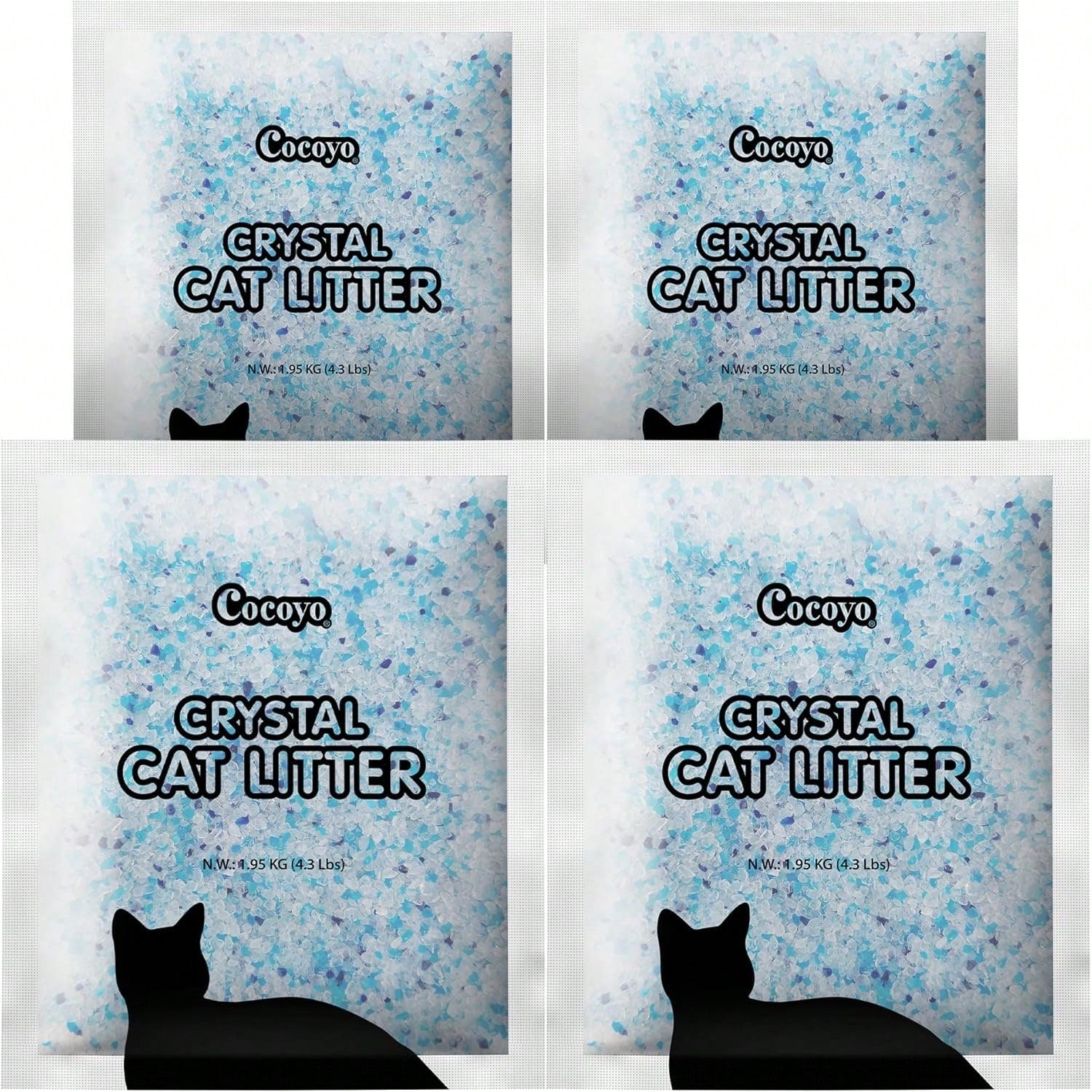 COCOYO Silica Gel Crystal Cat Litter – Fast Clumping Odor Control Low Dust (17.2 lb Value Pack)