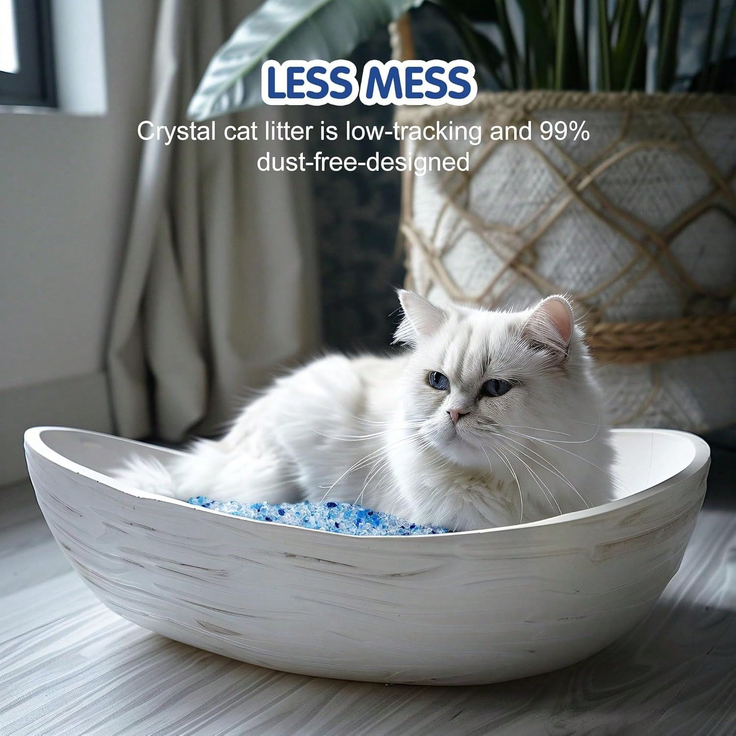 COCOYO Silica Gel Crystal Cat Litter – Fast Clumping Odor Control Low Dust (17.2 lb Value Pack)