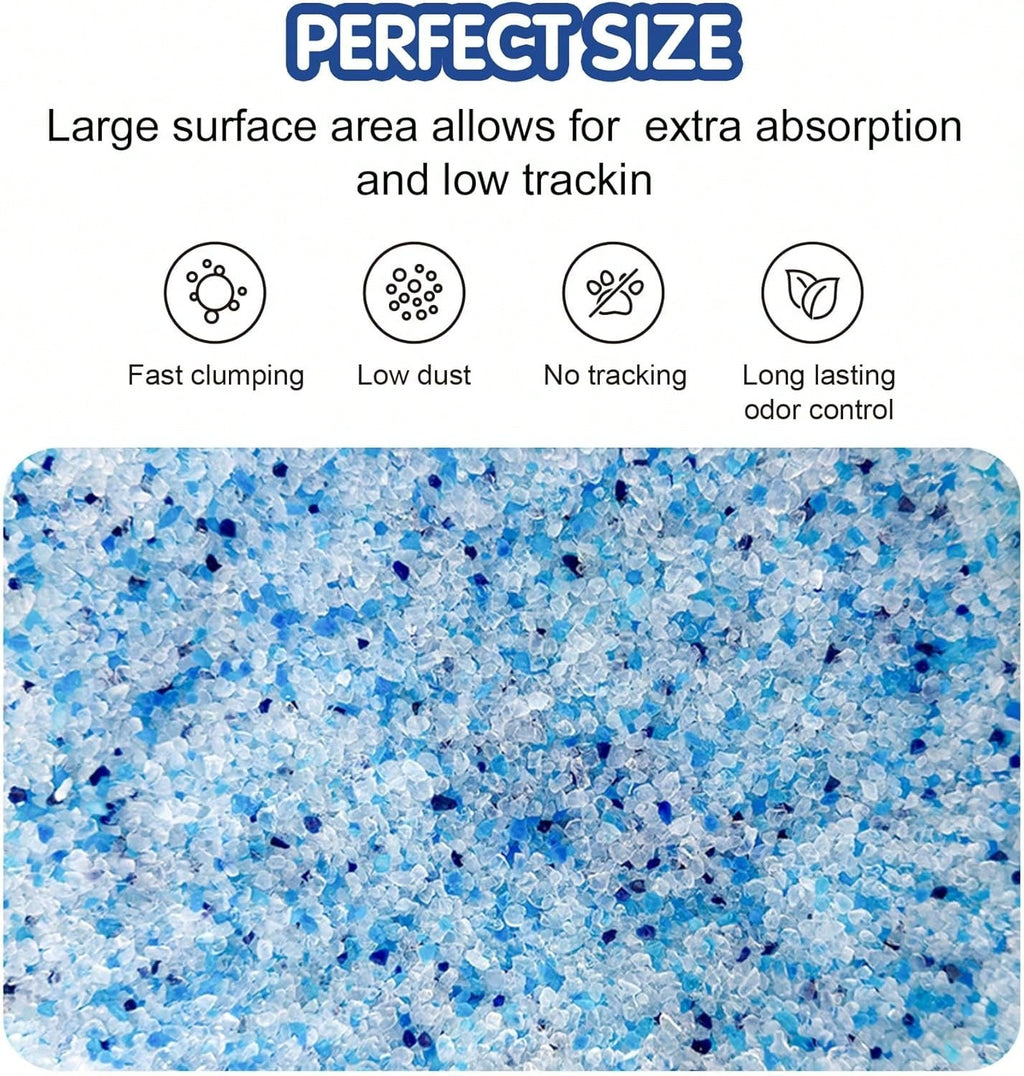 COCOYO Silica Gel Crystal Cat Litter – Fast Clumping Odor Control Low Dust (17.2 lb Value Pack)