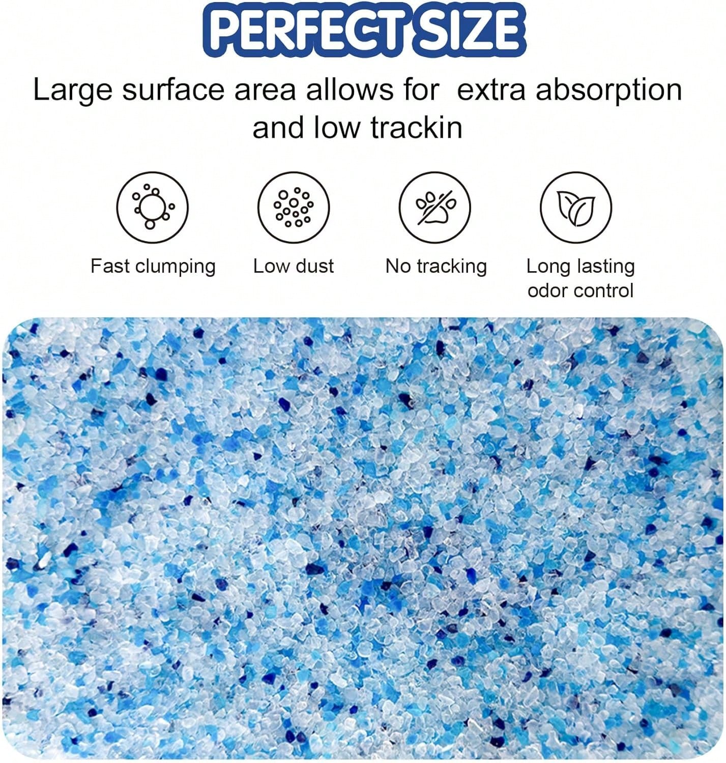 COCOYO Silica Gel Crystal Cat Litter – Fast Clumping Odor Control Low Dust (17.2 lb Value Pack)