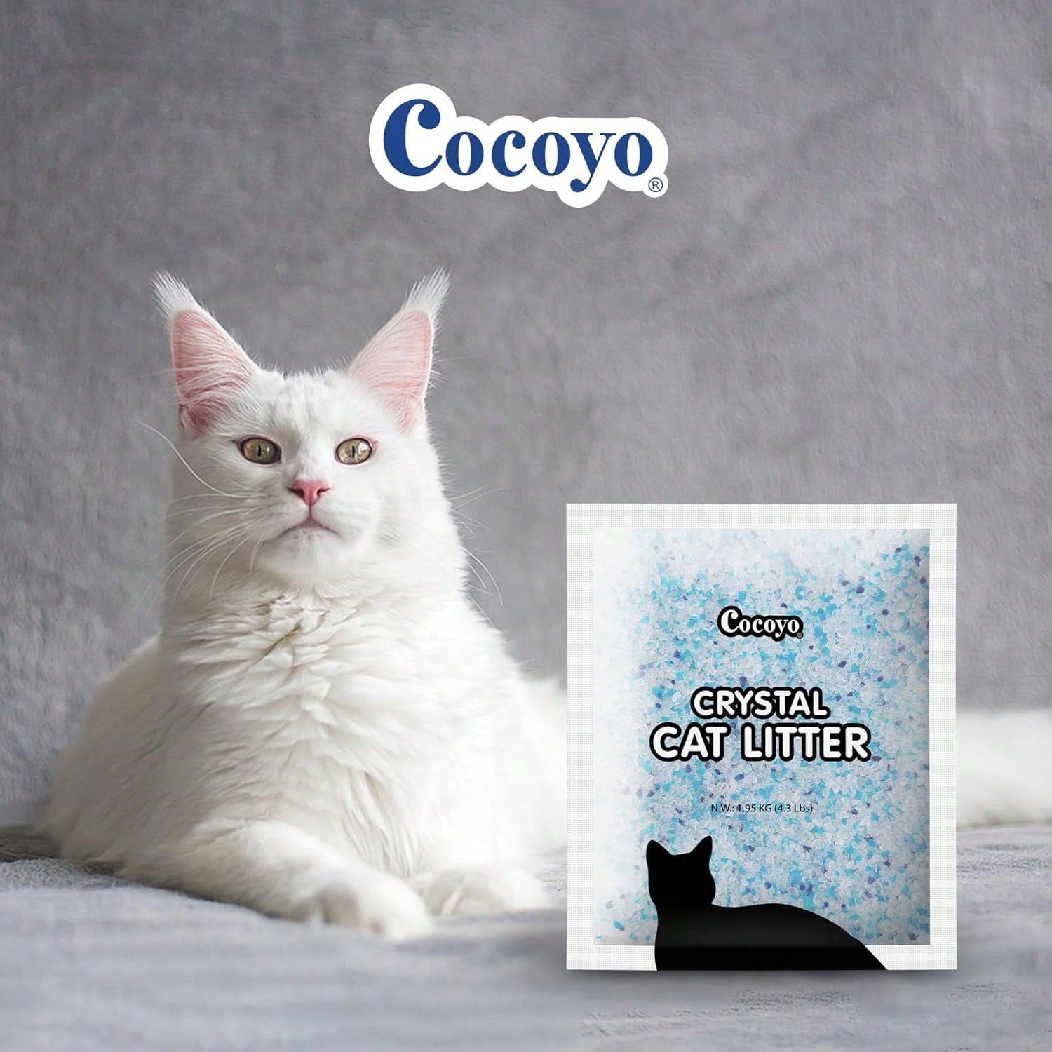 COCOYO Silica Gel Crystal Cat Litter – Fast Clumping Odor Control Low Dust (17.2 lb Value Pack)