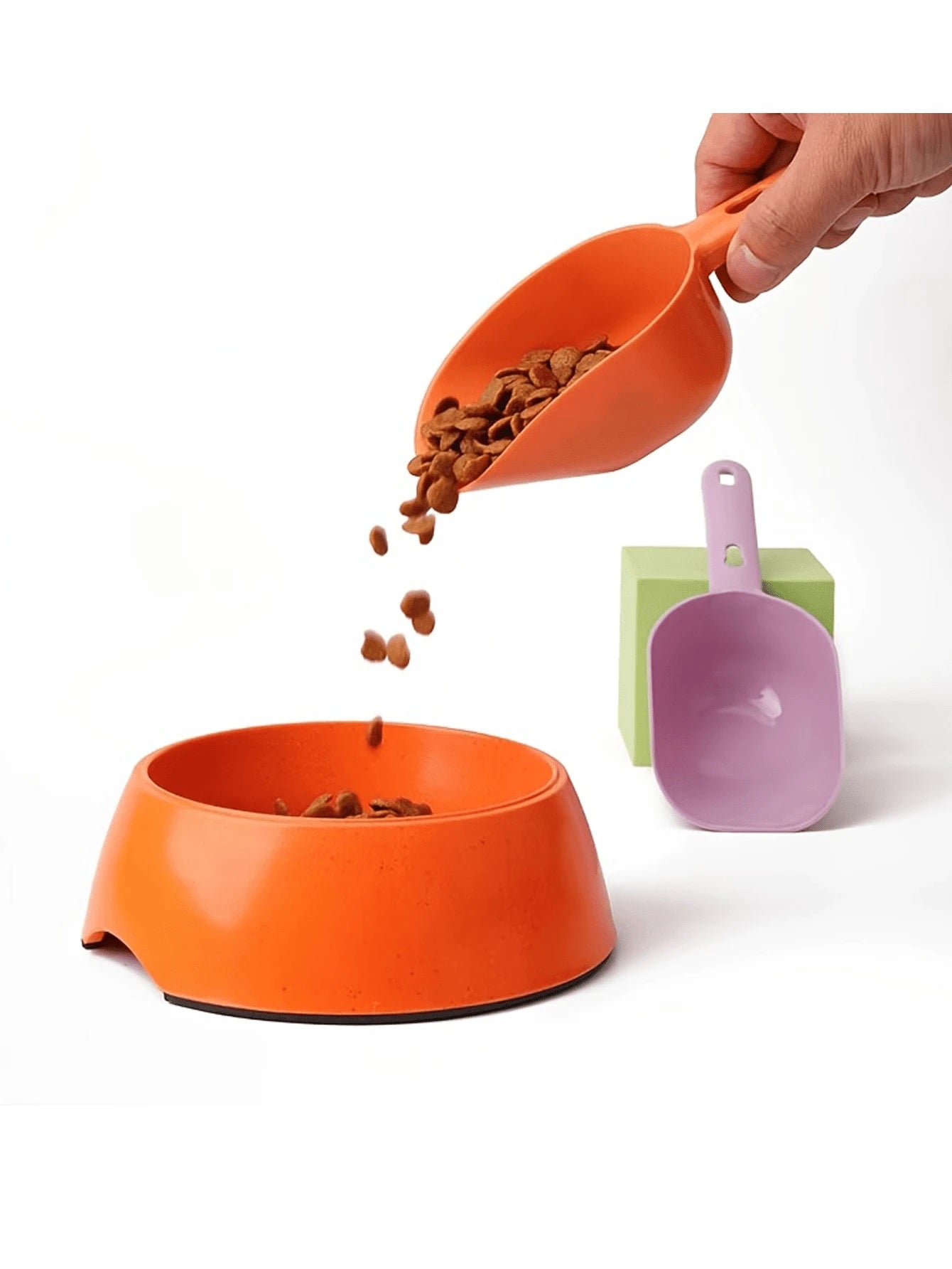 Colorful Plastic Pet Food Scoop – Ergonomic Dog & Cat Food Scoop with Durable Handle