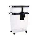 Airtight Stackable Dog & Cat Food Storage Container – 10 lb & 30 lb Sizes with Wheels & Treat Container