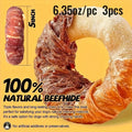 5-Inch Chicken & Duck Wrapped Rawhide Donut Dog Chews – Long-Lasting High Protein Treats for Medium & Large Dogs