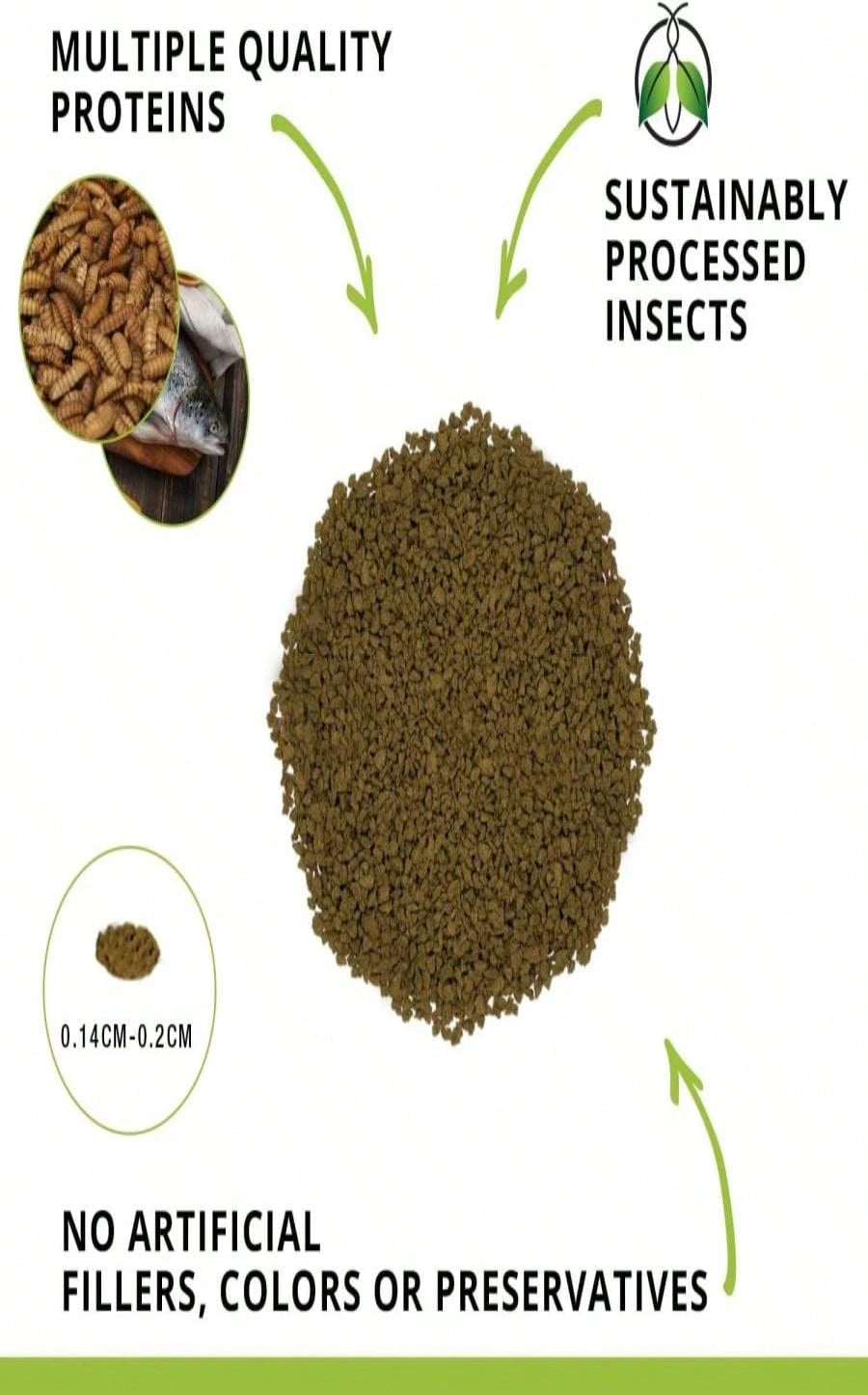 Fluval Bug Bites Bottom Feeder Fish Food – High-Protein Granules for Small to Medium Fish (160 oz)