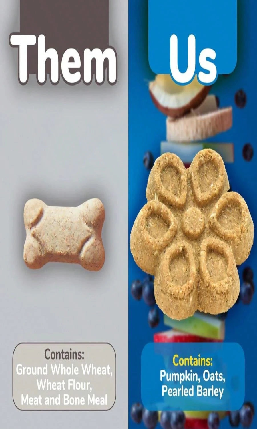 Fruitables Biggies Dog Biscuits – Crispy Apple & Bacon Pumpkin Crunch Treats (16 oz, Wheat-Free)