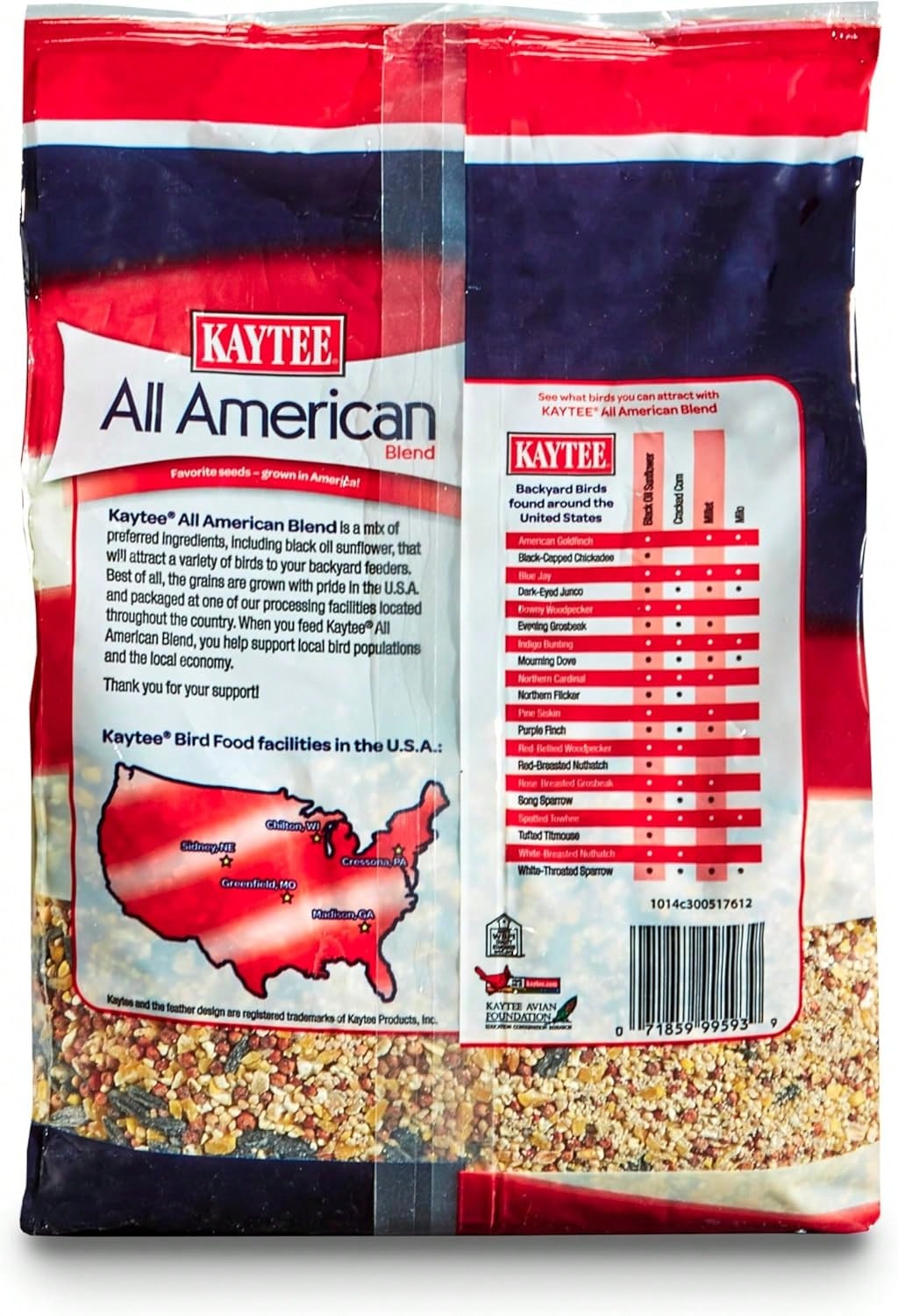 Kaytee Wild Bird Food Seed Blend for Cardinals, Blue Jays, Finches & Outdoor Birds – 5 lb Bag
