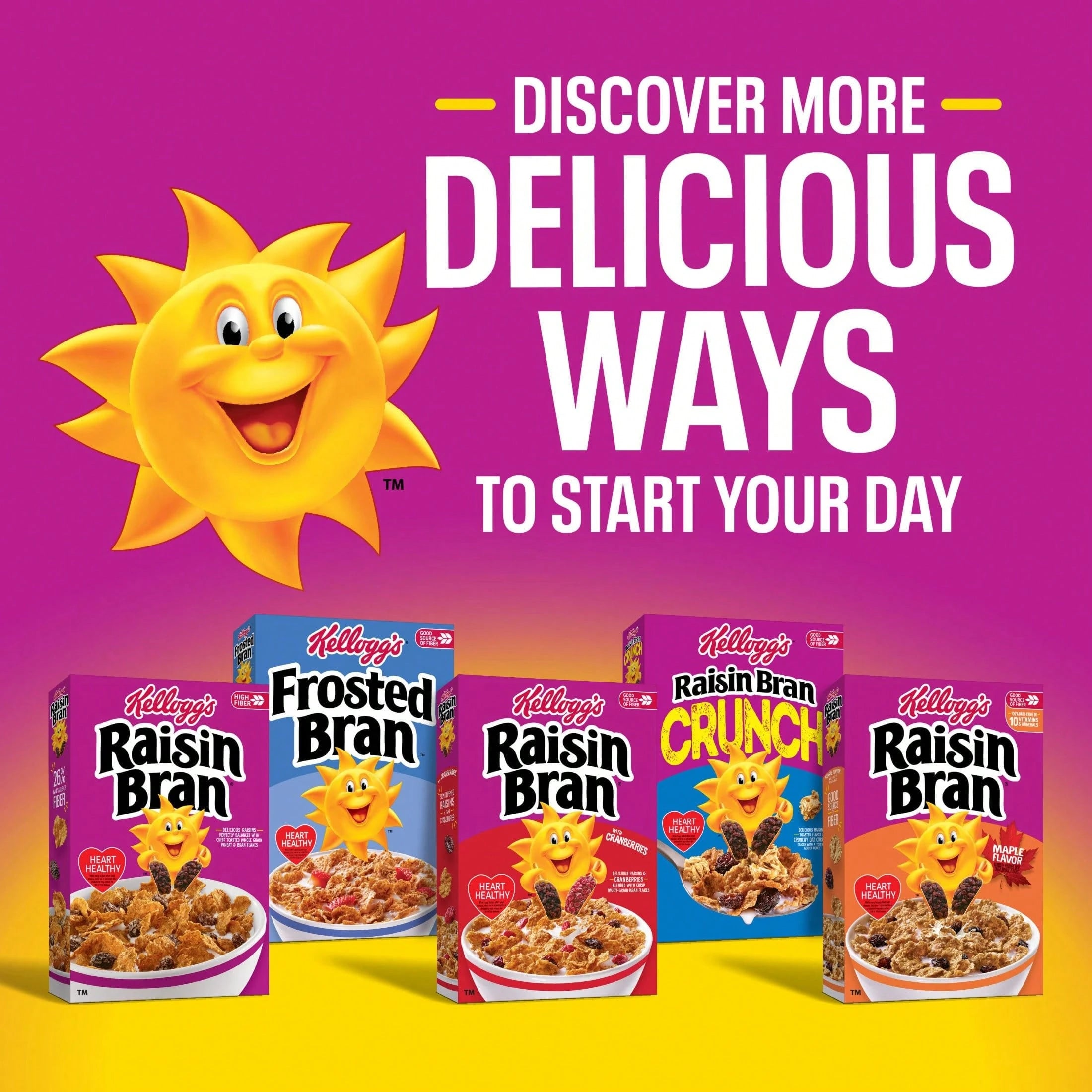 Kellogg’s Raisin Bran Breakfast Cereal – High Fiber Whole Grain (20.9 oz Large Size)