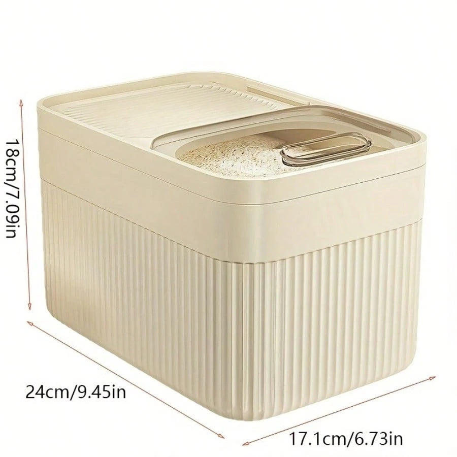 Large Airtight Pet Food Storage Container – Easy-Open Leak-Proof Dry Food Dispenser for Dogs, Cats & Small Pets (White)