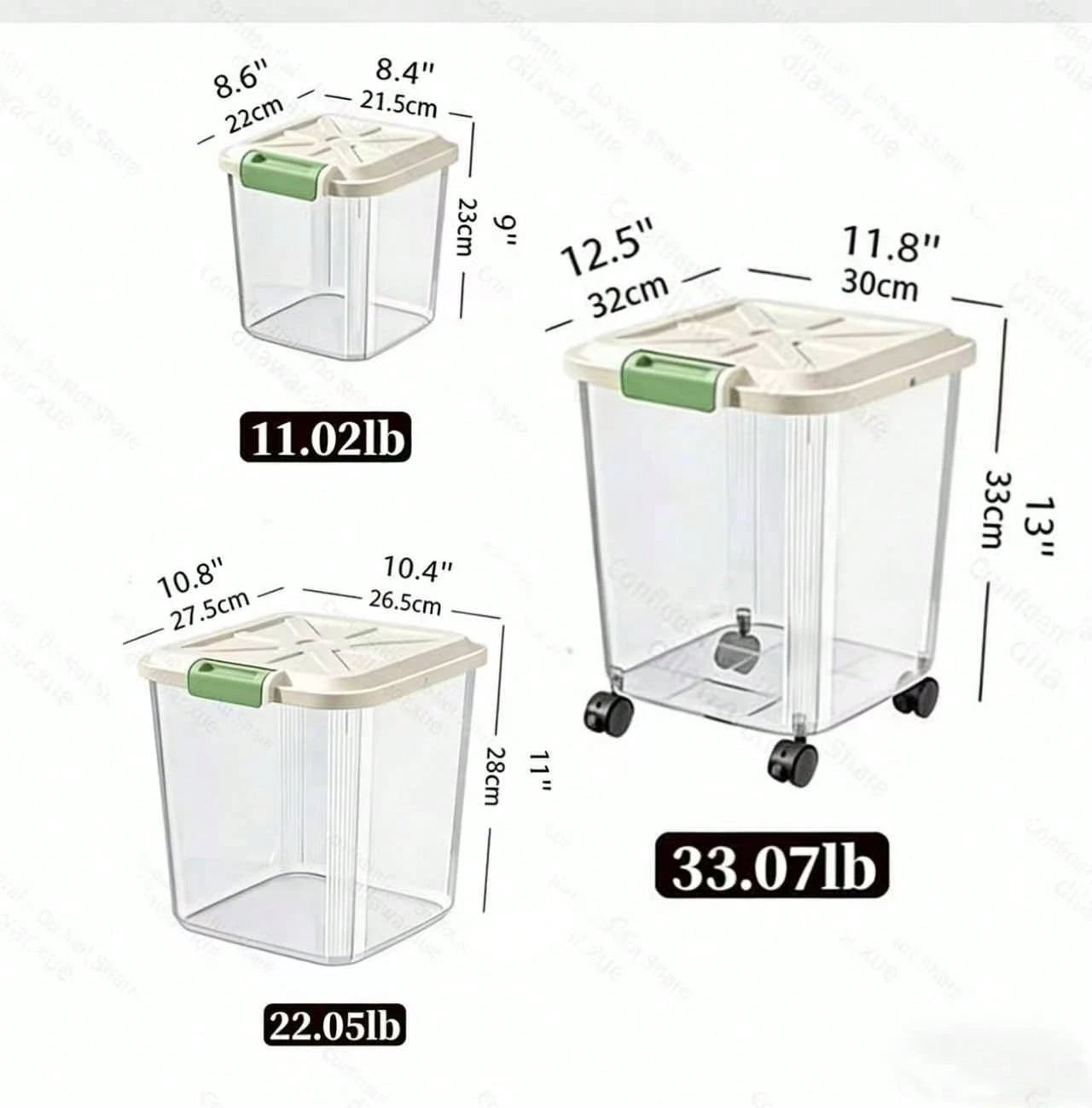 Large Capacity Pet Food Storage Container with Wheels – Airtight Dog Food Storage Bin