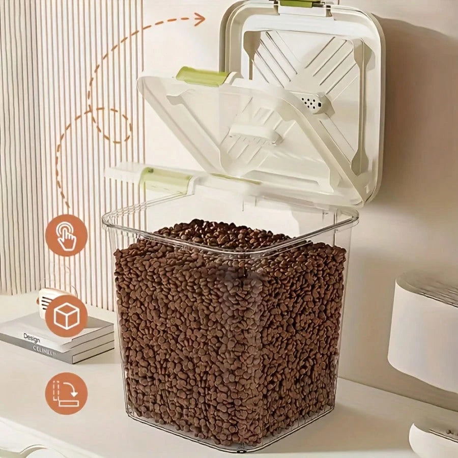 Large Capacity Pet Food Storage Container with Wheels – Airtight Dog Food Storage Bin