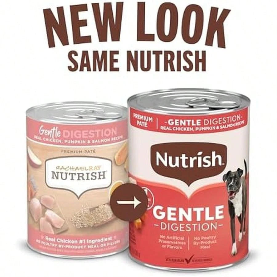 Nutrish Premium Paté Wet Dog Food – Real Chicken & Apple Recipe Whole Health Blend (13 oz, 12 Pack)